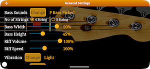 Bass Guitar Tutor - settings